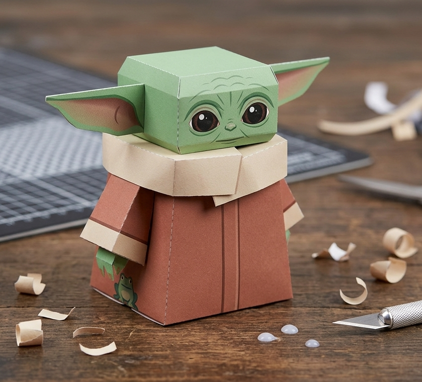 Baby Yoda papertoy