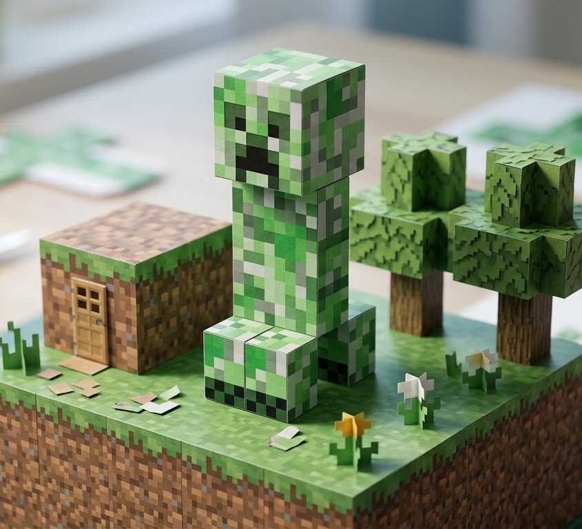Creeper papertoy